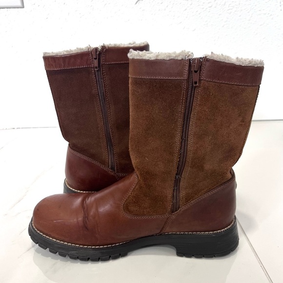 Bass creek Men's Chestnut Leather and Suede Boots 9B - Picture 8 of 9